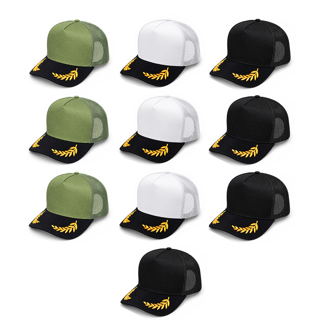 Paquete de 10  gorras coronel con personalizado incluido