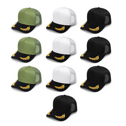 Paquete de 10  gorras coronel con personalizado incluido