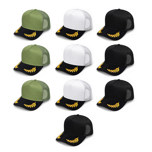 Paquete de 10  gorras coronel con personalizado incluido